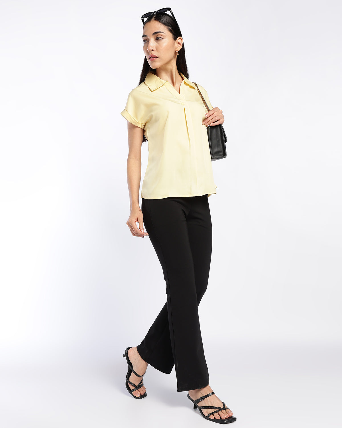 Black Bootcut Trousers with Pockets
