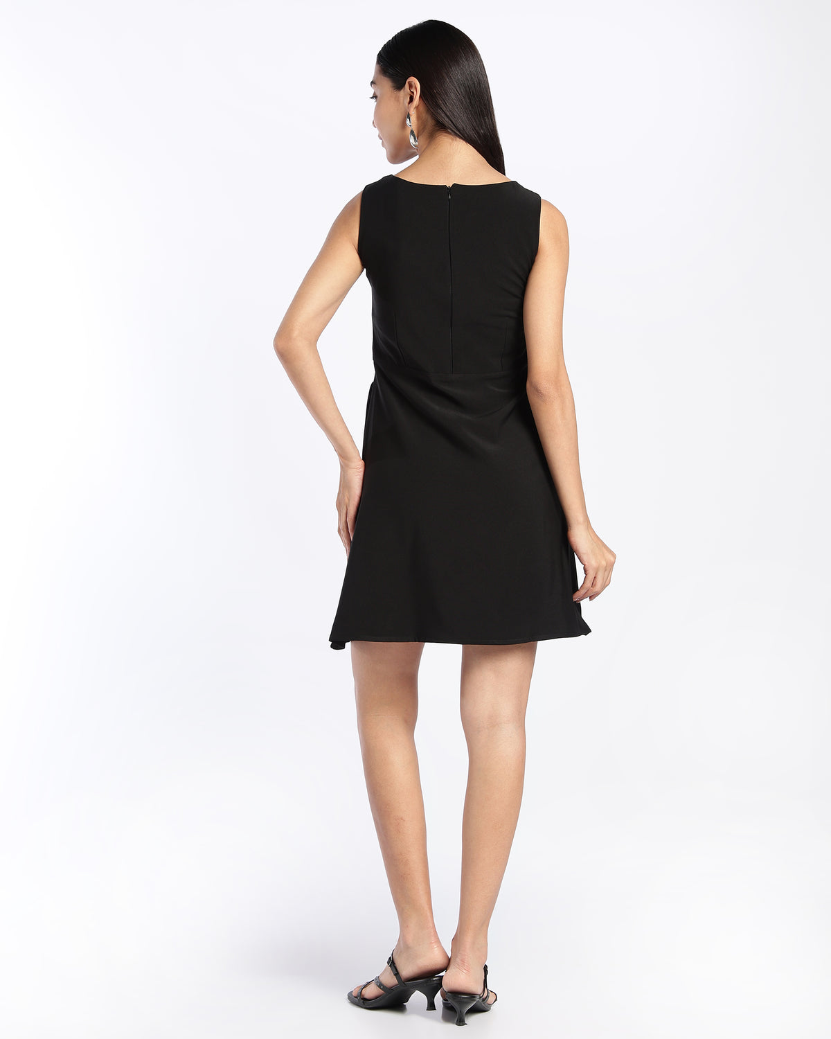 Black A-Line Dress with Pockets